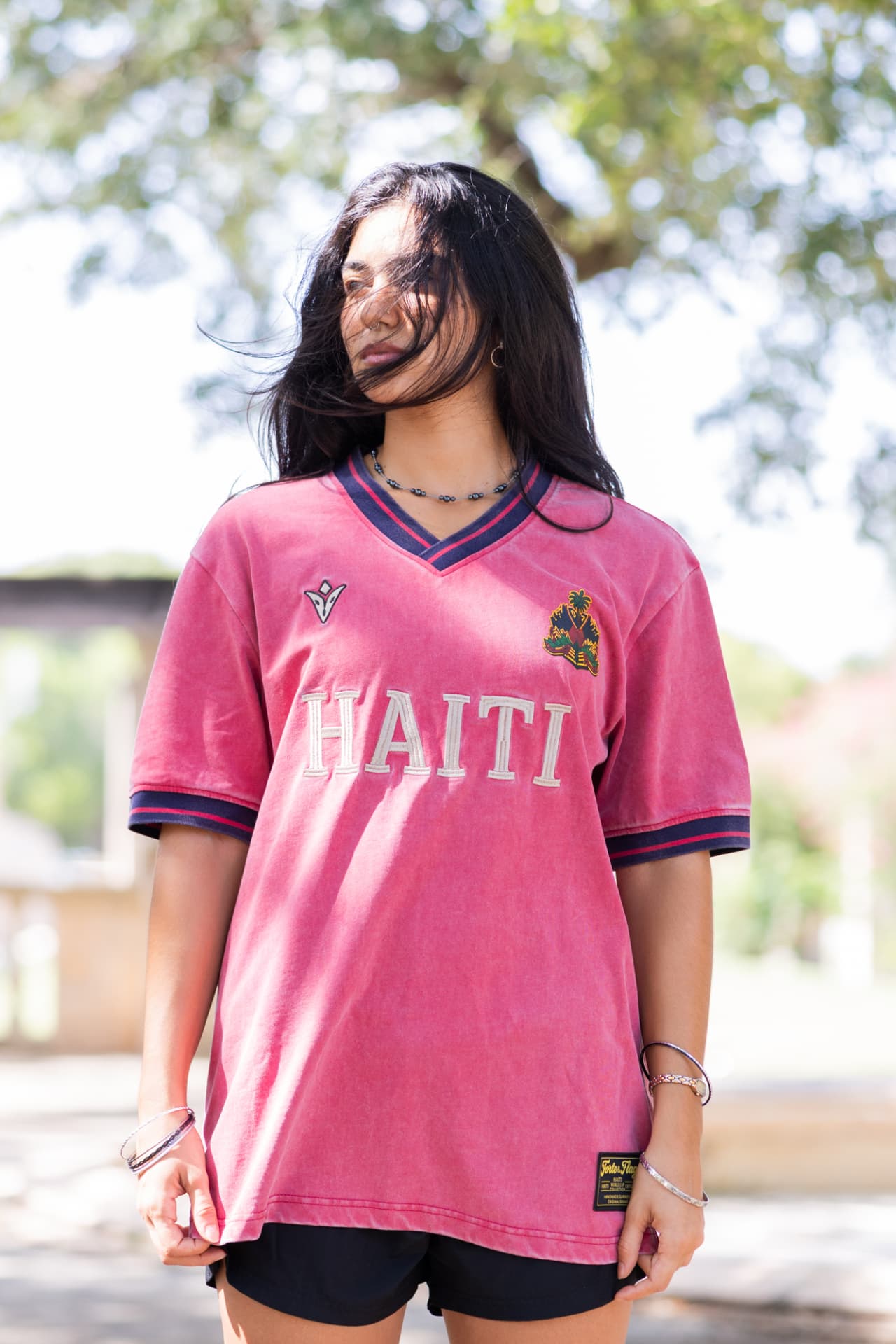 Dusty rose polo campaign portrait